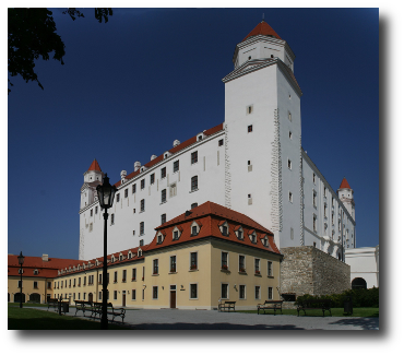 Arrivo al castello di Bratislava